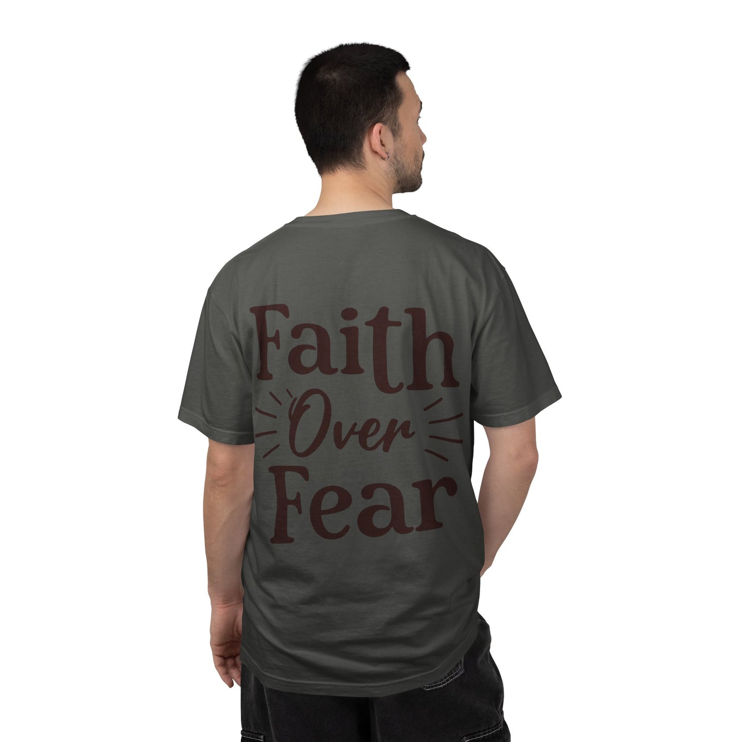 Faith Over Fear T‑Shirt — Covered Chest Graphic Christian Tee