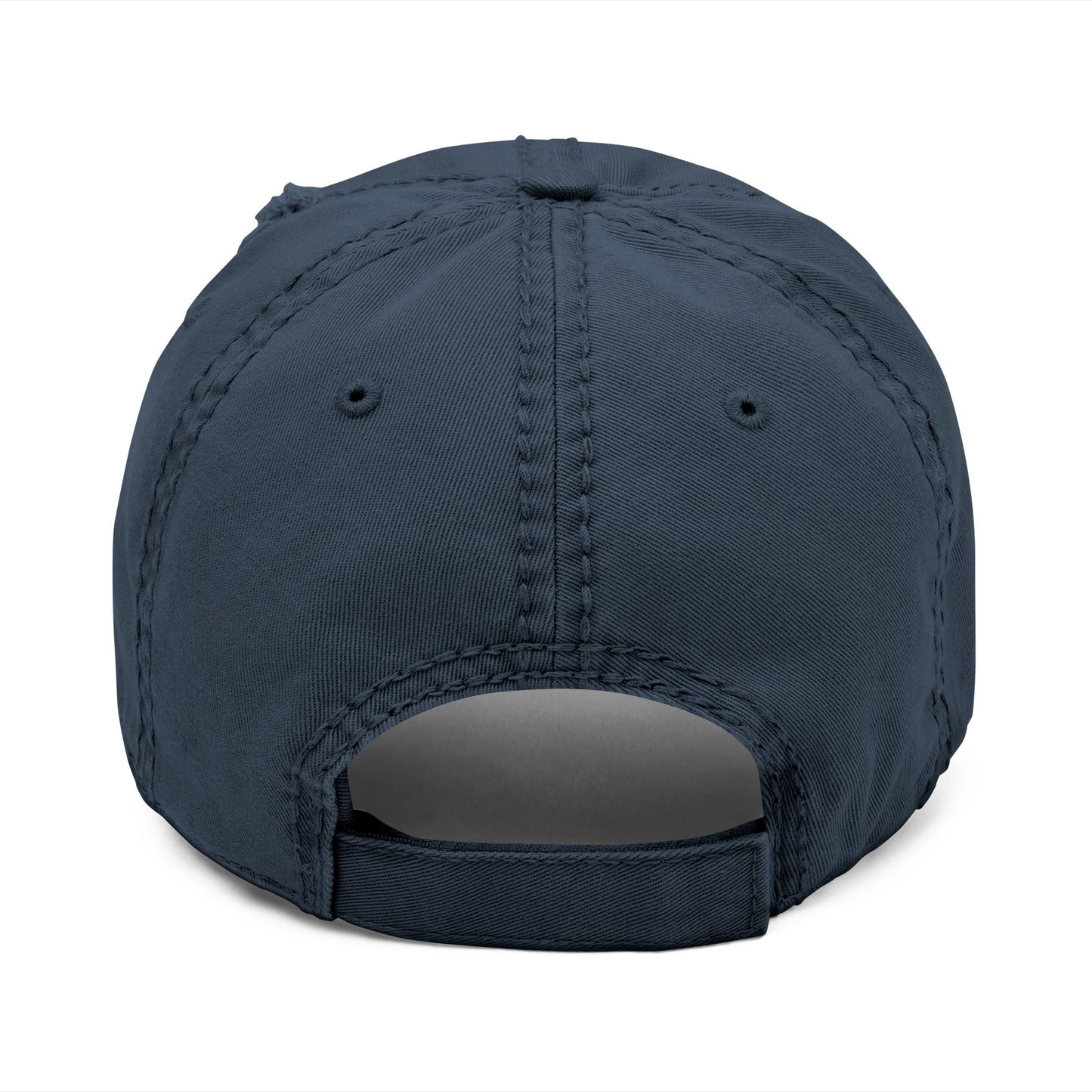 Covered Embroidered Distressed Dad Hat