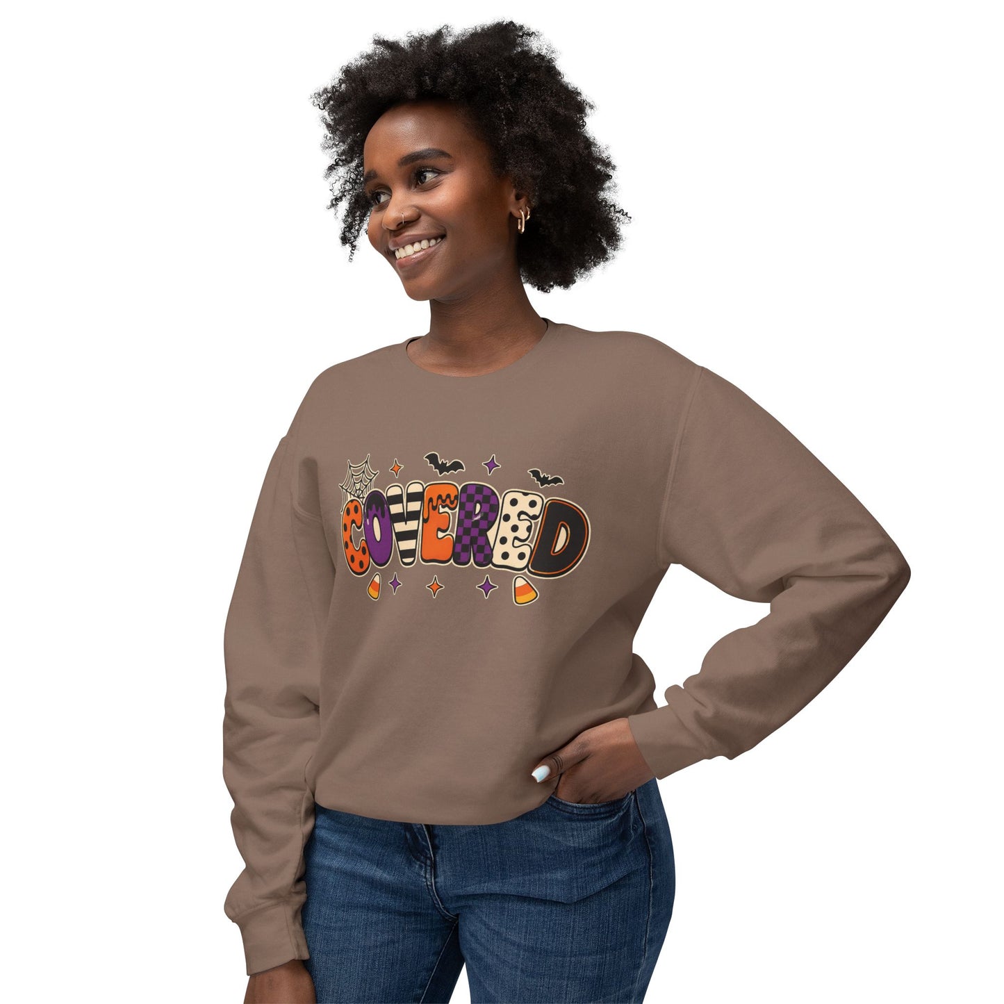 Halloween 'Covered' Graphic Sweatshirt – Cute Spooky Crewneck