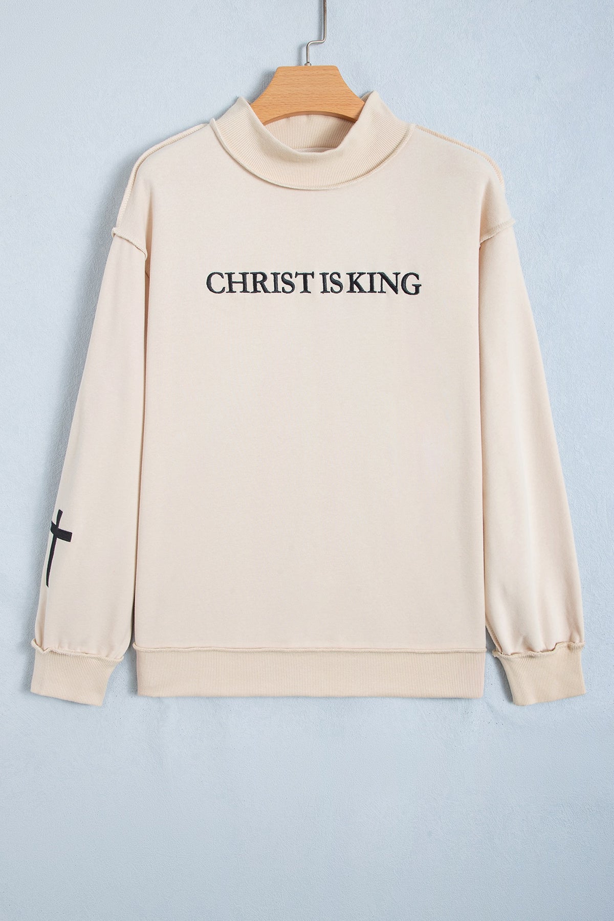Christ Is King Mock Neck Sweatshirt 🤍