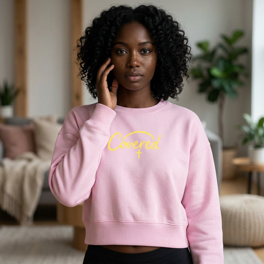Women's Garment-Dyed Mid-Length Crewneck Sweatshirt