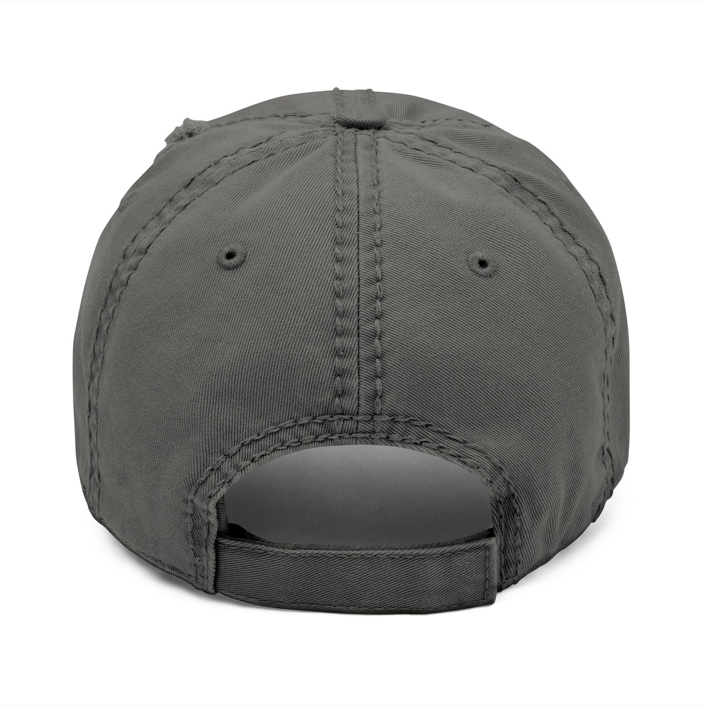 Covered Embroidered Distressed Dad Hat