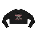 Cropped Sweatshirt — "It's a Beautiful Day to Go After My Dreams" Motivational Pink Crop